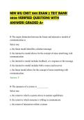MIN WU CMST 1061 EXAM 2 TEST BANK&NewLine;2026 VERIFIED QUESTIONS WITH&NewLine;ANSWERS GRADED A&plus;