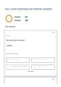 ROC A EXAM QUESTIONS AND VERIFIED ANSWERS