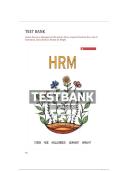 TEST BANK FOR Human Resource Management 6th Edition by Patrick M&period; Wright Sandra Steen&comma; Raymond Andrew Noe ISBN&colon; 978-1260881226 COMPLETE GUIDE ALL CHAPTERS COVERED 100&percnt; VERIFIED A&plus; GRADE ASSURED&excl;&excl;&excl;&excl;&excl;NEW LATEST UPDATE&excl;&excl;&excl;&excl;&excl;