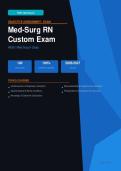 HESI Med-Surg RN Custom Exam Med Surg II Class Actual Exam 2026&sol;2027 &ndash; Complete Exam-Style Questions & Answers &vert; 100&percnt; Certified Verified &ndash; Pass Guaranteed &ndash; A&plus; Graded