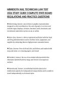MINNESOTA NAIL TECHNICIAN LAW TEST&NewLine;2026 STUDY GUIDE COMPLETE STATE BOARD&NewLine;REGULATIONS AND PRACTICE QUESTIONS&NewLine;