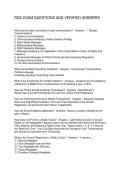 ROC EXAM QUESTIONS AND VERIFIED ANSWERS