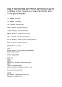 ROC-A RESTRICTED OPERATOR CERTIFICATE - AERONAUTICAL QUESTIONS AND VERIFIED ANSWERS