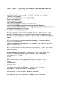 ROC-A TEST QUESTIONS AND VERIFIED ANSWERS