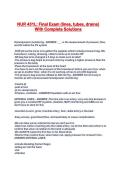 NUR 431L&colon; Final Exam &lpar;lines&comma; tubes&comma; drains&rpar; With Complete Solutions