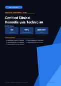 CCHT Certified Clinical Hemodialysis Technician Exam Actual Exam 2026&sol;2027 &ndash; Complete Exam-Style Questions & Answers &vert; 100&percnt; Certified Verified &ndash; Pass Guaranteed &ndash; A&plus; Graded