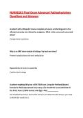 NURS6202 Capella Final Exam Advanced Pathophysiology Questions and Answers&vert; Latest 2026&sol;27