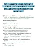 MIS 180 1&lpar;SDSU LANCE CAMERON&rpar;&NewLine;COMPREHENSIVE STUDY GUIDE 2026&NewLine;FULL QUESTIONS AND SOLUTIONS&NewLine;GRADED A&plus;&NewLine;