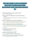 MIS 180 1&lpar;SDSU LANCE CAMERON&rpar;&NewLine;PRACTICE EXAMINATION 2026&NewLine;QUESTIONS WITH ANSWERS GRADED&NewLine;A&plus;&NewLine;