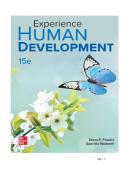 TEST BANK FOR Experience Human Development 15th Edition by Diane E&period; Papalia&comma; Gabriela Martorell ISBN&colon; 9781266120909 COMPLETE GUIDE ALL CHAPTERS COVERED 100&percnt; VERIFIED A&plus; GRADE ASSURED&excl;&excl;&excl;&excl;&excl;NEW LATEST UPDATE&excl;&excl;&excl;&excl;