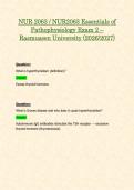 NUR 2063 &sol; NUR2063 Essentials of Pathophysiology Exam 2 &ndash; Rasmussen University &lpar;2026&sol;2027&rpar;