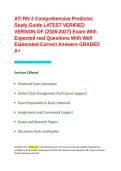 ATI RN 2 Comprehensive Predictor Study Guide LATEST VERIFIED VERSION OF -2026-2027- Exam With Expected real Questions With Well Elaborated Correct Answers GRADED A&plus;&period;