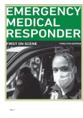 TEST BANK FOR Emergency Medical Responder&colon; First on Scene 12th Edition by Chris Le Baudour&comma; Kaitlyn Laur&eacute;lle&comma; Keith Wesley ISBN&colon; 978-0138100407 COMPLETE GUIDE ALL CHAPTERS COVERED 100&percnt; VERIFIED A&plus; GRADE ASSURED&excl;&excl;&excl;&excl;&excl;NEW LATEST UPDATE&excl;&excl;&excl;&excl;&excl;