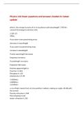 Physics 102 Exam questions and answers Graded A&plus; latest&NewLine;update&NewLine;what is the energy in joules of an X-ray photon with wavelength 7&period;79E-9m&NewLine;convert the energy to electron volts&NewLine;2&period;55E-17J&NewLine;159ev&NewLine;if you want more penetrating xrays&NewLine;decrease in wavelength&NewLine;
