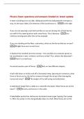 Physics Exam questions and answers Graded A&plus; latest update&NewLine;A swan is landing on an icy lake&comma; sliding across the ice and gradually coming to a&NewLine;stop&period; As the swan slides&comma; the direction of the acceleration is -To the right&NewLine;If you are not wearing a seat bel