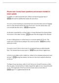 Physics test 2 study Exam questions and answers Graded A&plus;&NewLine;latest update&NewLine;A satellite is in orbit around the Earth&period; Which one feels the greater force&quest; -&NewLine;Earth and the satellite feel exactly the same force&NewLine;You are in a train traveling on a horizontal tra