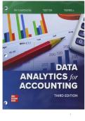 TEST BANK FOR Data Analytics for Accounting 3rd edition by Vernon Richardson&comma; Ryan Teeter&comma; Katie Terrell ISBN&colon; 978-1264444908 COMPLETE GUIDE ALL CHAPTERS COVERED 100&percnt; VERIFIED A&plus; GRADE ASSURED&excl;&excl;&excl;&excl;&excl;NEW LATEST UPDATE&excl;&excl;&excl;&excl;