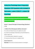 Endocrine Physiology Exam Preparation &NewLine;Questions 100 Questions with Answers & &NewLine;Rationales &vert; Latest 2026&sol;27 &vert; Instant Pdf &NewLine;Download
