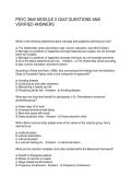 PSYC 3840 MODULE 2 QUIZ QUESTIONS AND VERIFIED ANSWERS