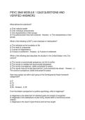 PSYC 3840 MODULE 1 QUIZ QUESTIONS AND VERIFIED ANSWERS