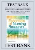 est Bank for Essentials of Nursing Research&colon; Appraising Evidence for Nursing Practice&comma; 9th Edition by Denise Polit and Cheryl Beck