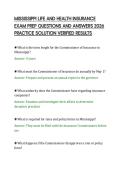 MISSISSIPPI LIFE AND HEALTH INSURANCE&NewLine;EXAM PREP QUESTIONS AND ANSWERS 2026&NewLine;PRACTICE SOLUTION VERIFIED RESULTS