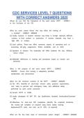 CDC Services Level 7 Questions with Correct Answers 2026 &vert; Complete Study Guide&comma; Practice Test & Verified Solutions