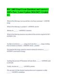 BSC 1005 Final Exam Questions and Answers &vert;&NewLine;100&percnt; Pass &vert; Latest Update 2026&sol;2027 &vert; Graded&NewLine;A&plus;&period; 