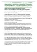 Academic Year 2026&ndash;2027 UNISA Assignment&colon; LME3701 Legal Research Methodology Fully Solved Assignment with Verified Answers &vert; Legal Research Skills&comma; Case Law Analysis&comma; Academic Legal Writing&comma; Research Methods&comma; Legal Sources and Jurisprudential Inquiry