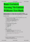 Test Bank for Basic Geriatric Nursing&comma; 7th Edition by Williams