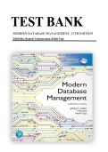 TEST BANK  MODERN DATABASE MANAGEMENT&comma; 13TH EDITION &NewLine;Jeff Hoffer&comma; Ramesh Venkataraman&comma; Heikki Topi