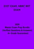 EXIT EXAM NBRC RRT Exam&colon; Complete Respiratory Therapy Final Board Review & Practice Questions &lpar;PDF&rpar;