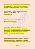 BMAL 590 HUMAN RESOURCE MANAGEMENT NEWEST &NewLine;ACTUAL EXAM WITH COMPLETE QUESTIONS AND &NewLine;ANSWERS&sol;&sol;VERIFIED&sol;&sol;GRADED A&plus;&sol;&sol; SOLVED 100&percnt;