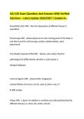 ALU 101 Exam Questions And Answers With Verified&NewLine;Solutions &ndash; Latest Update 2026&sol;2027 &vert; Graded A&plus;&period;