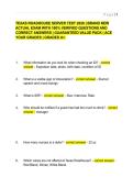 TEXAS ROADHOUSE SERVER TEST 2026 &vert; BRAND NEW&NewLine;ACTUAL EXAM WITH 100&percnt; VERIFIED QUESTIONS AND&NewLine;CORRECT ANSWERS &vert; GUARANTEED VALUE PACK &vert; ACE&NewLine;YOUR GRADES &vert; GRADED A&plus;&period; 