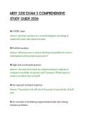 MISY 3310 EXAM 3 COMPREHENSIVE&NewLine;STUDY GUIDE 2026&NewLine;