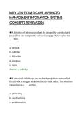 MISY 3310 EXAM 3 CORE ADVANCED&NewLine;MANAGEMENT INFORMATION SYSTEMS&NewLine;CONCEPTS REVIEW 2026&NewLine;