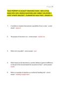 TEXAS PROPERTY & CASUALTY INSURANCE EXAM &vert; NEW ACTUAL&NewLine;EXAM WITH 100&percnt; VERIFIED QUESTIONS AND CORRECT SOLUTIONS &vert;&NewLine;LATEST UPDATE 2026&sol;2027 &vert; GUARANTEED VALUE PACK &vert; GRADED A&plus;&period;&NewLine;