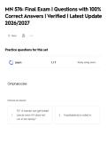 MN 576&colon; Final Exam &vert; Questions with 100&percnt;&NewLine;Correct Answers &vert; Verified &vert; Latest Update&NewLine;2026&sol;2027