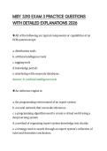 MISY 3310 EXAM 3 PRACTICE QUESTIONS&NewLine;WITH DETAILED EXPLANATIONS 2026