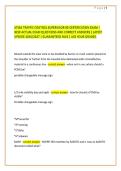 ATSSA TRAFFIC CONTROL SUPERVISOR RE-CERTIFICATION EXAM &vert; ACTUAL EXAM QUESTIONS AND CORRECT ANSWERS &vert; LATEST UPDATE 2026&sol;2027 &vert; GRADED A&plus; &vert; ACE YOUR GRADES&period;