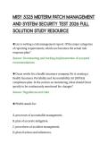 MISY 5325 MIDTERM PATCH MANAGEMENT&NewLine;AND SYSTEM SECURITY TEST 2026 FULL&NewLine;SOLUTION STUDY RESOURCE&NewLine;