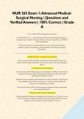 NUR 265 Exam 1&comma; Exam 2&comma; Exam 3 & Final Exam BUNDLE &vert; Questions  & Complete Answers &vert; 2026&sol;2027 - Galen