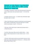 Colorado Car Sales Mastery Exam Questions&NewLine;and Answers &lpar;2026&sol;2027&rpar; &vert; 100&percnt; Verified&NewLine;Solutions &vert; A&plus; Study Pack