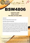BSW4806 Assignment 2 &lpar;COMPLETE ANSWERS&rpar; 2026 - DUE 24 June 2026