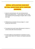 AERIAL APPLICATION 2026&sol;2027 &NewLine;ACTUAL QUESTIONS WITH VERIFIED &NewLine;ANSWERS&period; 