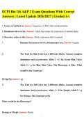 ECPI Bio 116 A&P 2 Exam Questions With Correct&NewLine;Answers &vert; Latest Update 2026&sol;2027 &vert; Graded A&plus;&period;