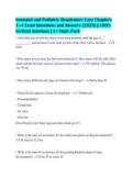 Neonatal and Pediatric Respiratory Care Chapters&NewLine;1&ndash;4 Exam Questions and Answers &lpar;2026&rpar; &vert; 100&percnt;&NewLine;Verified Solutions &vert; A&plus; Study Pack