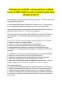 Fire Inspection and Code Enforcement Exam 1 with all Correct & 100&percnt; Verified Answers &vert;Actual Complete Exam &vert;Already Graded A&plus;