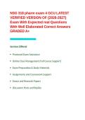 NSG 318 pharm exam 4 GCU LATEST VERIFIED VERSION OF -2026-2027- Exam With Expected real Questions With Well Elaborated Correct Answers GRADED A&plus;&period;